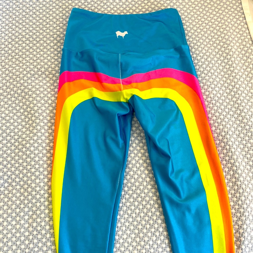 Rainbow striped Goldsheep yoga pants